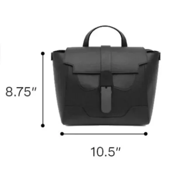 Senreve Midi Maestra Italian Pebbled Marine Leather Bag - Picture 15 of 16